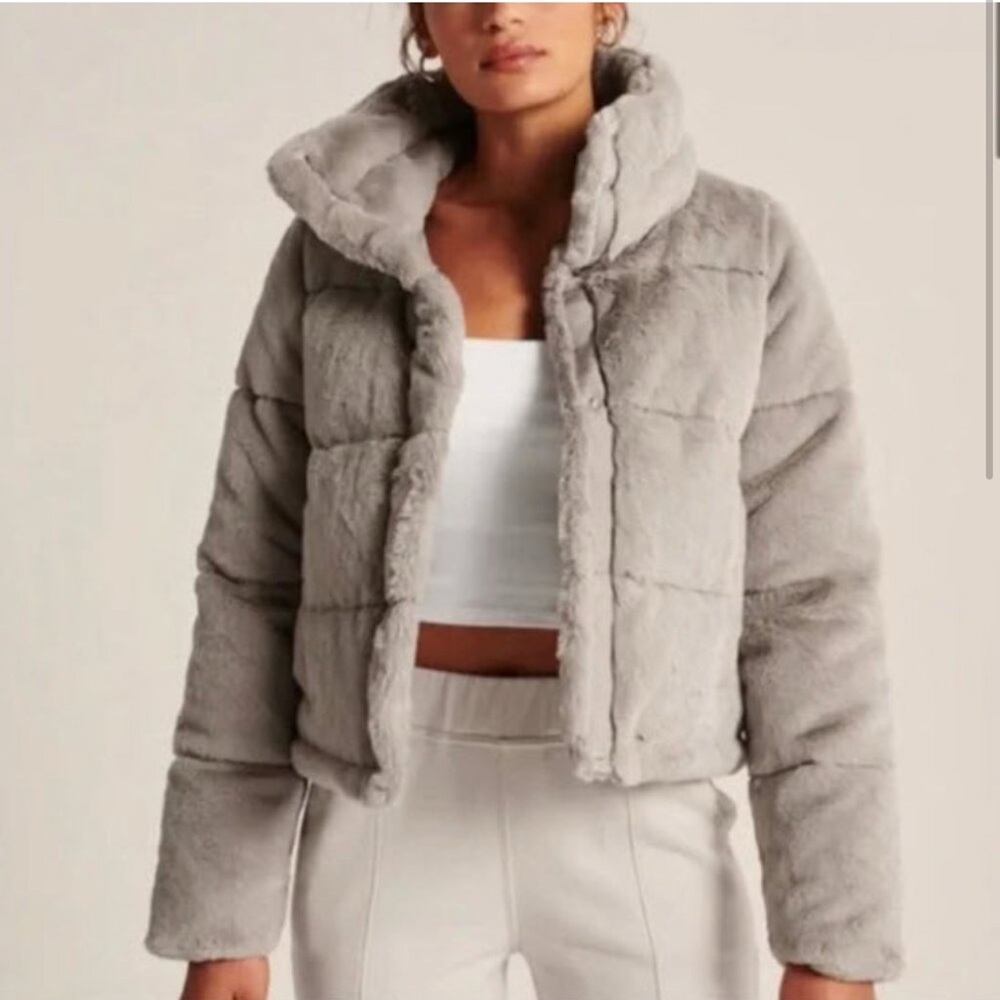 Abercrombie and Fitch faux fur crop jacket
